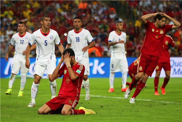 إسبانيا تودع مونديال البرازيل بعد خسارتها أمام  تشيلي